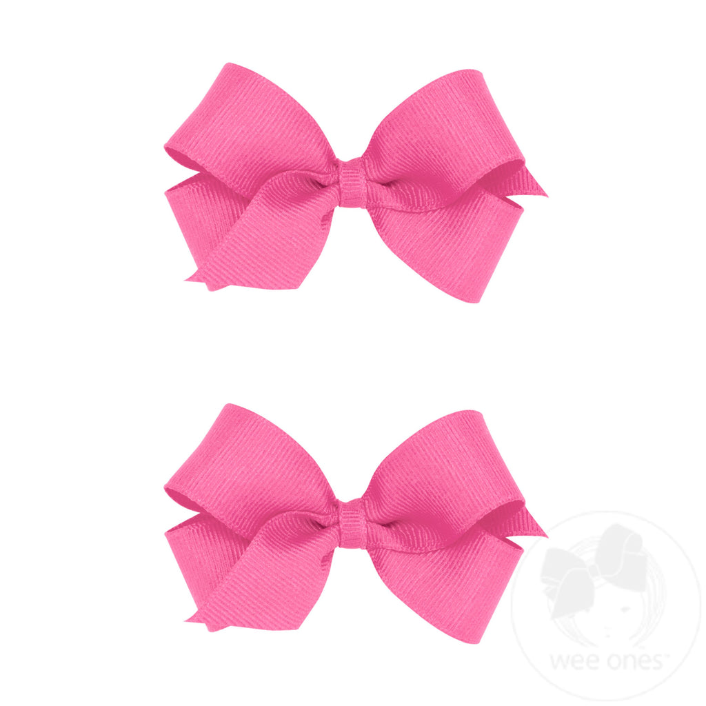 Mini Grosgrain Hair Bow Two Pack