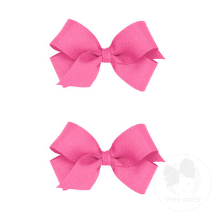 Mini Grosgrain Hair Bow Two Pack