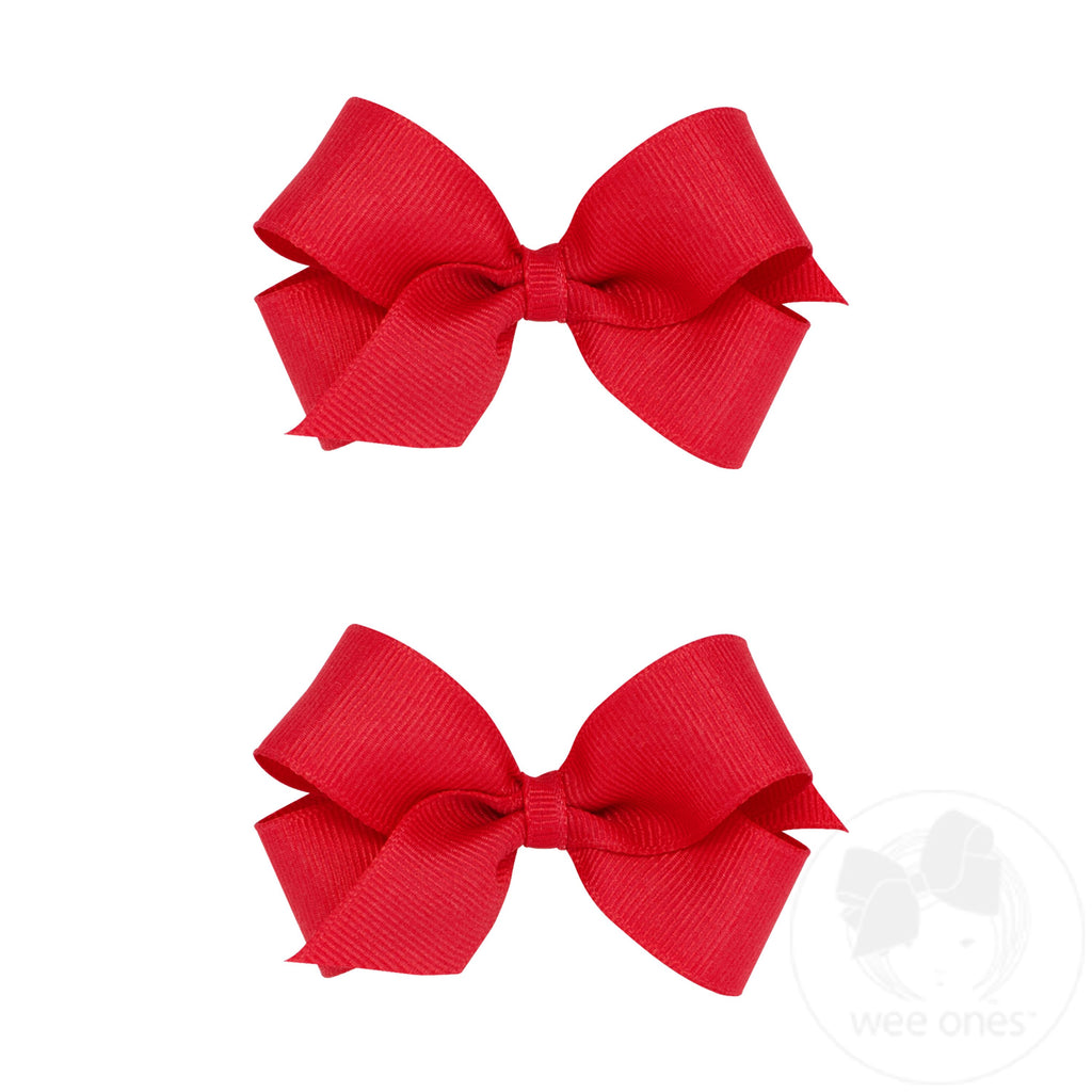Mini Grosgrain Hair Bow Two Pack