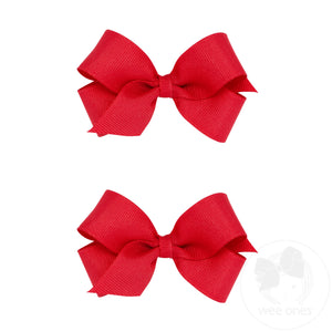 Mini Grosgrain Hair Bow Two Pack