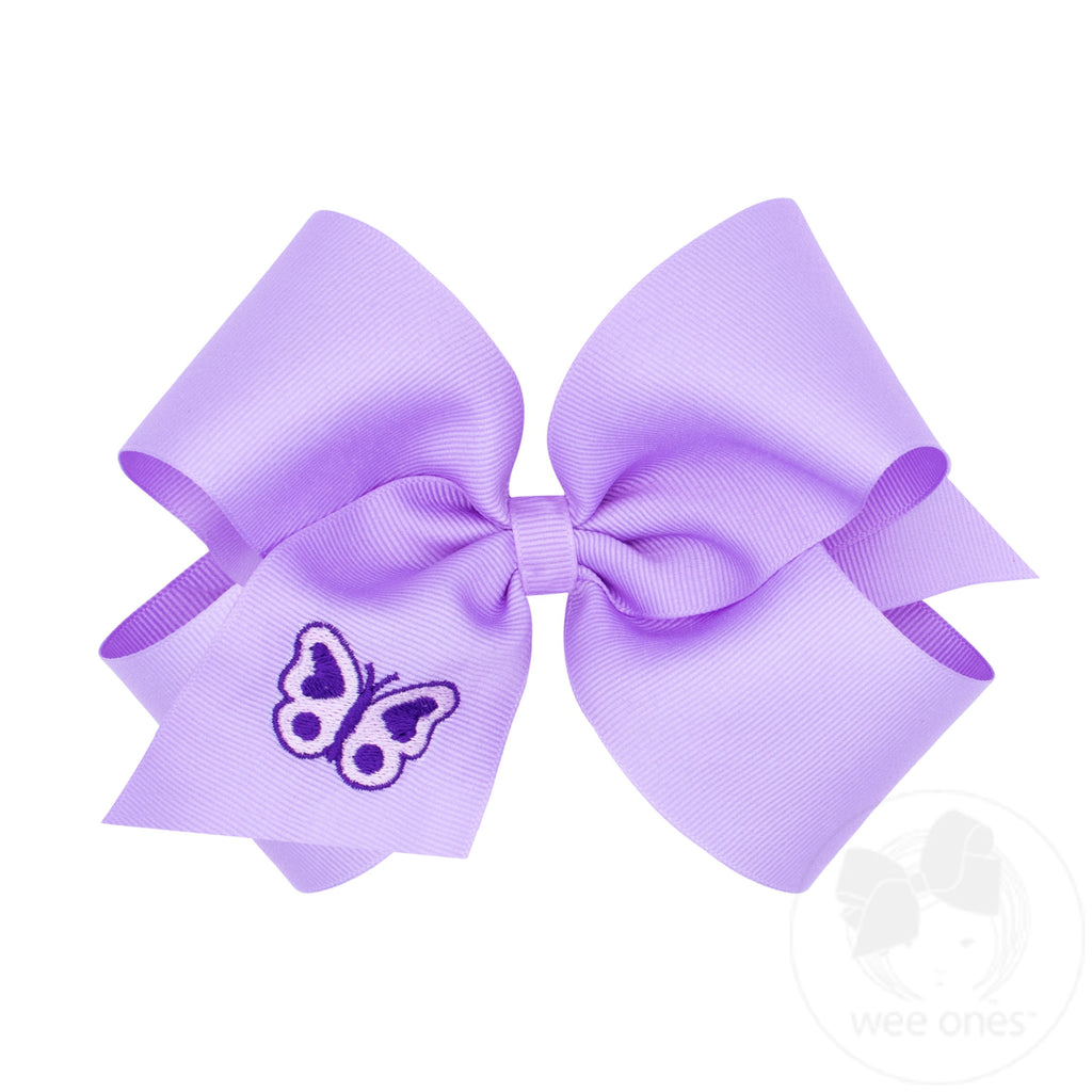 King Embroidered Butterfly Hair Bow