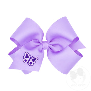 King Embroidered Butterfly Hair Bow