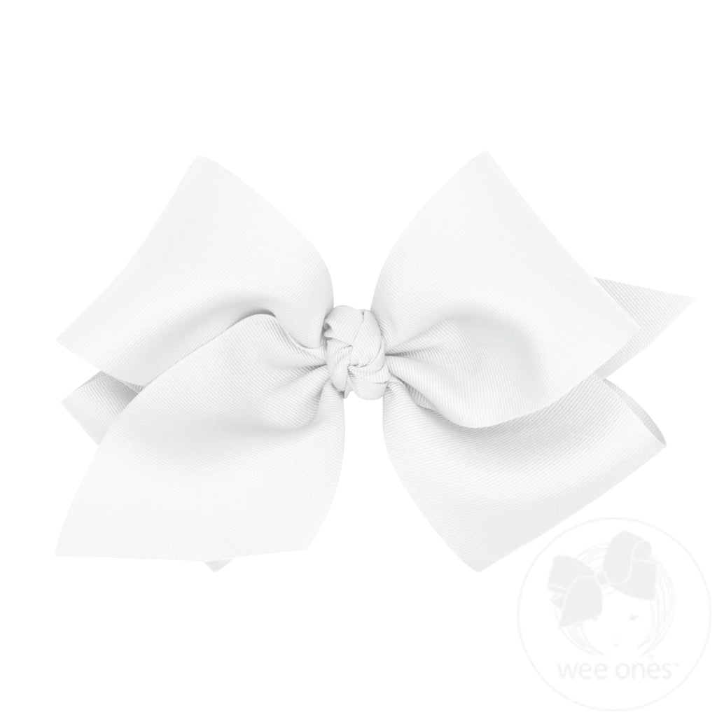 Wide King Classic Grosgrain Girls Hair Bow (Knot Wrap)