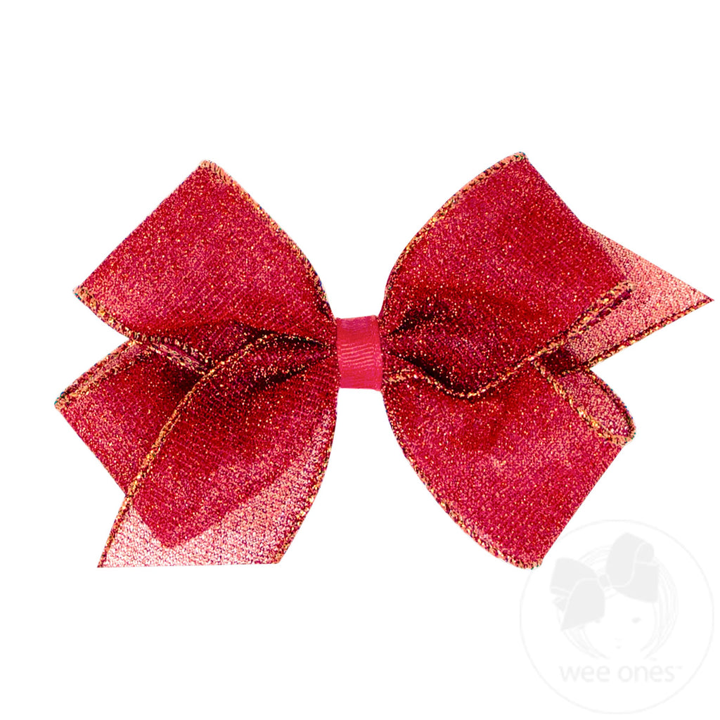Medium Glimmer Sparkle Girls Hair Bows