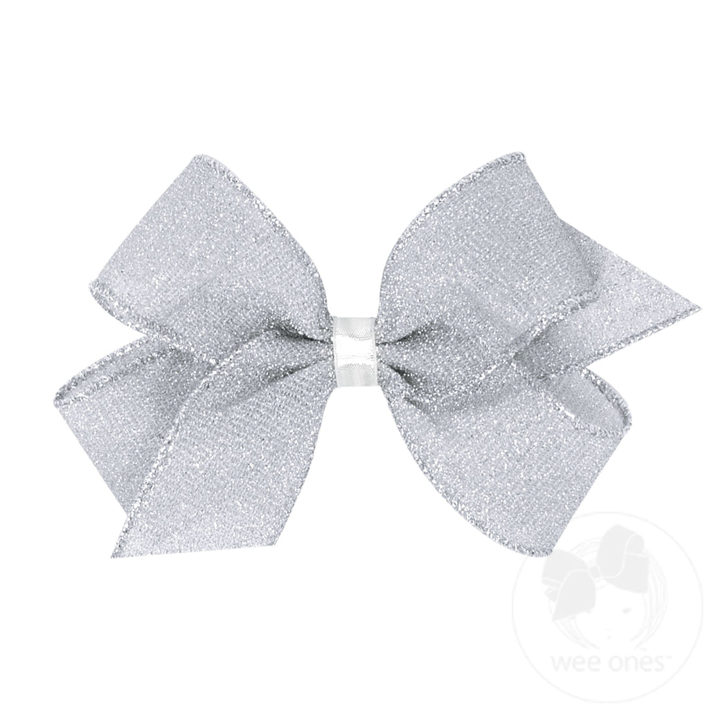 Medium Glimmer Sparkle Girls Hair Bows