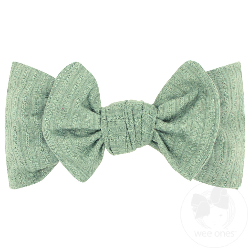 Soft Sweater Baby Band With Matching Bowtie