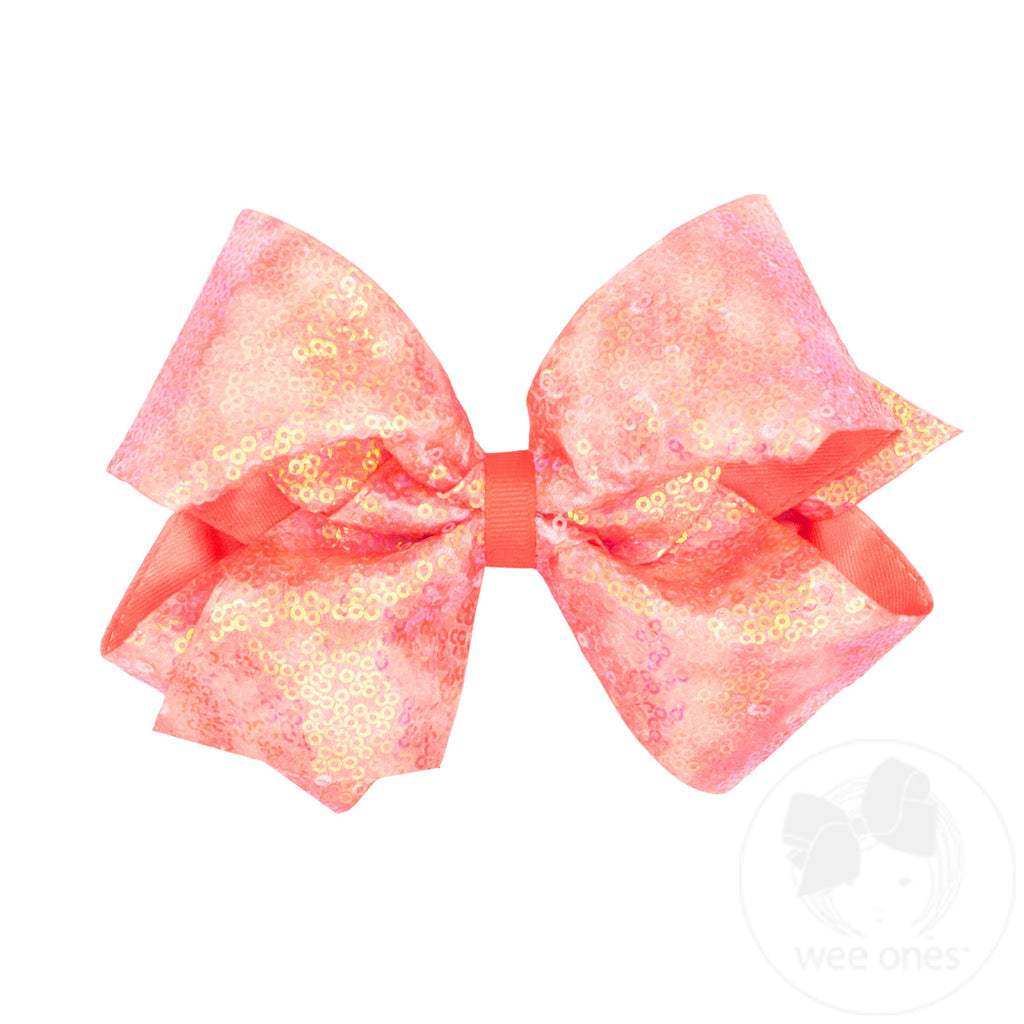 King Tie Dye Ombre Sequined Bows