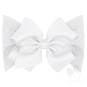 Small King Grosgrain Bow Matching Cotton Jersey Baby Headband