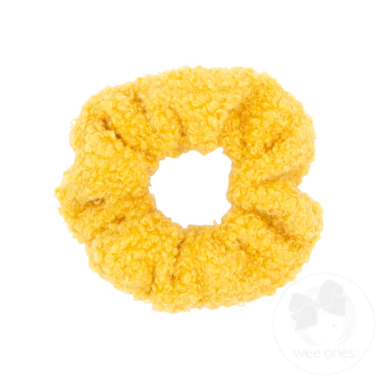 Solid Faux Shearling Scrunchie