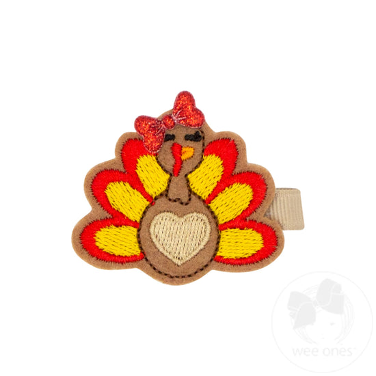 Harvest Turkey Feltie Hair Clip, Bow Stacker