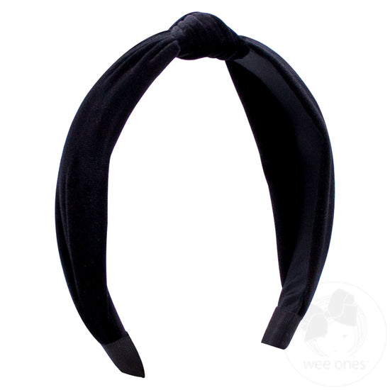 Velvet-wrapped Headband with Knot