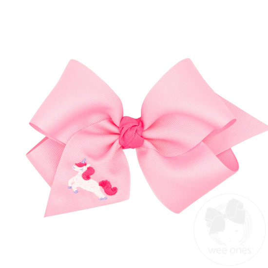 King Grosgrain Hair bow with Contrasting Knot Wrap