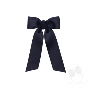 Tiny Grosgrain Bowtie with Knot Wrap and Streamer Tails