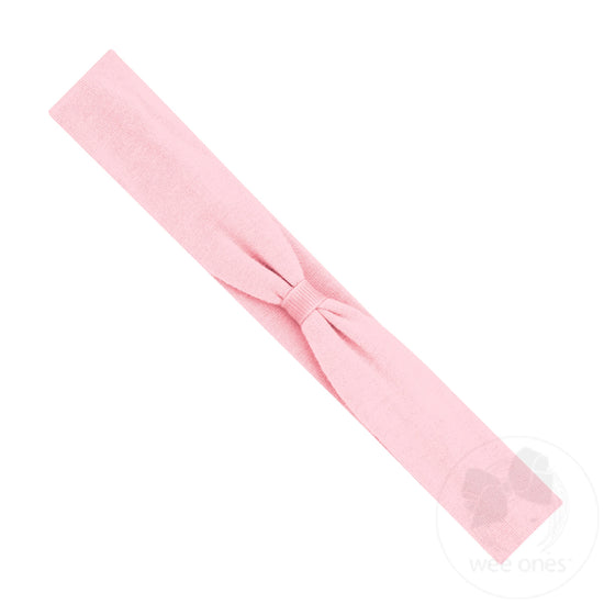 Add-a-Bow Cotton Jersey Baby Girls Hair Wrap