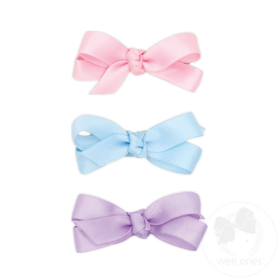 NEW MULTIPACK! Baby Satin Hair Bows with Knot Wrap