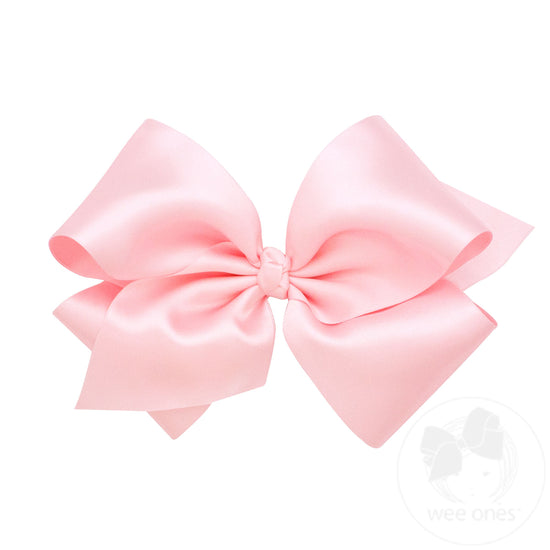 King French Satin Girls Hair Bow (Knot Wrap)