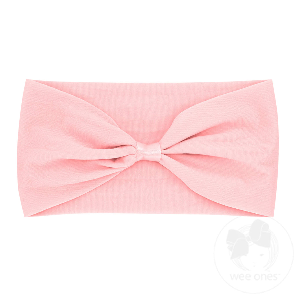 thumbnail image 2 of Stretchy Nylon Baby Headbands With Bows – Soft, Solid Color, One Size For Newborns 2 of 3