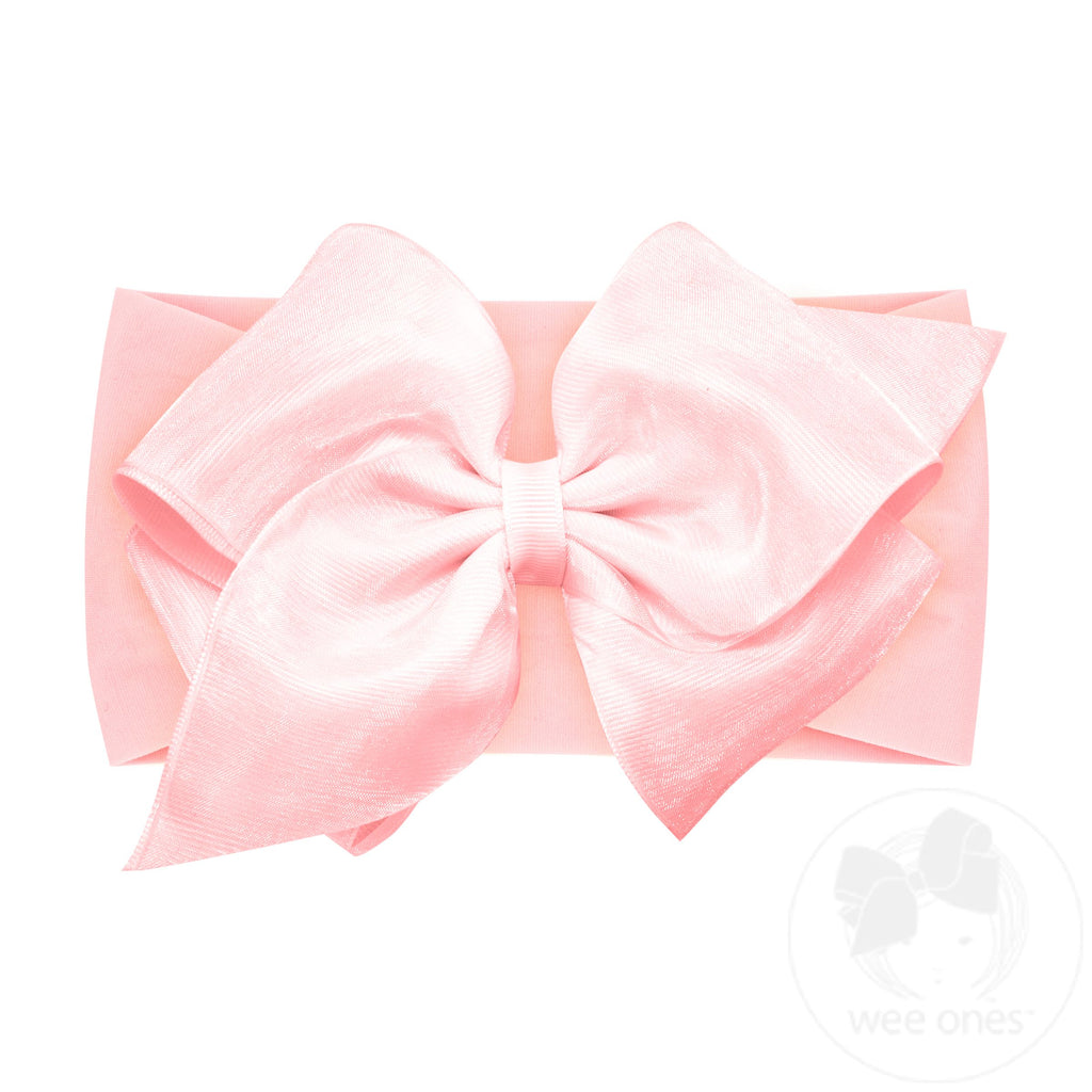 Mini King Organza Overlay Bow Baby Band