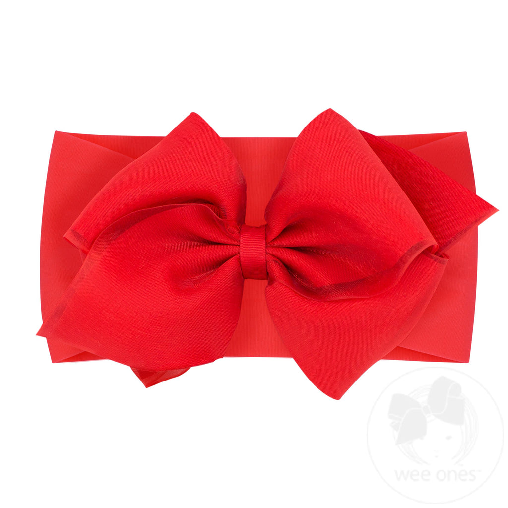 Mini King Organza Overlay Bow Baby Band