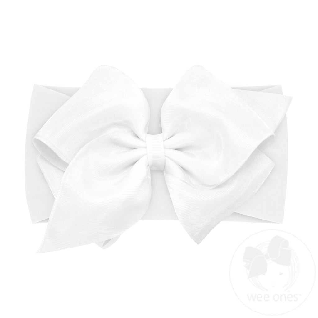 Mini King Organza Overlay Bow Baby Band