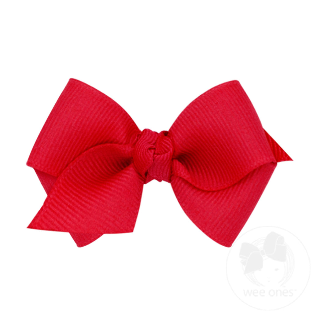 Wee Classic Grosgrain Girls Hair Bow (Knot Wrap)