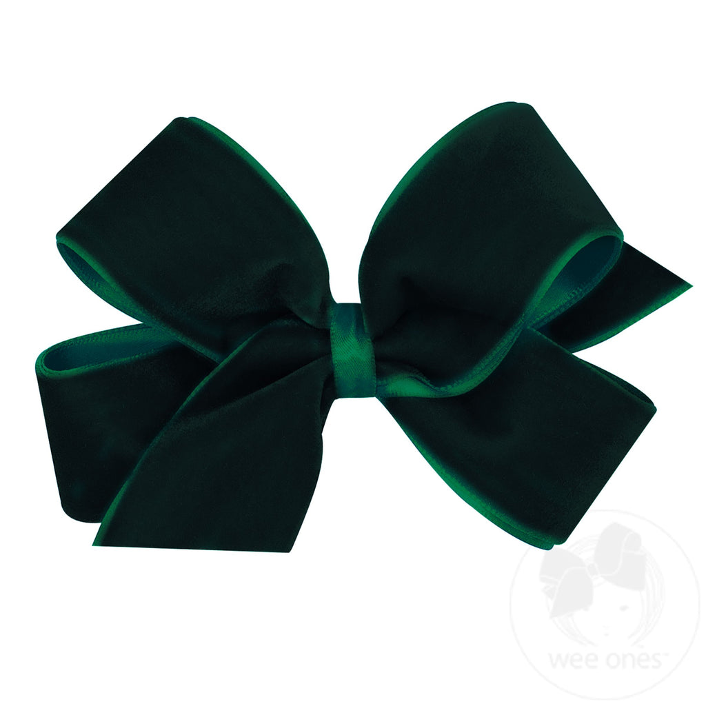 Medium Classic Velvet Bow with Satin Lining