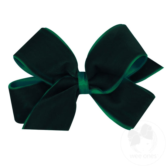 Sparkle Velvet Bows -  Pastel Green