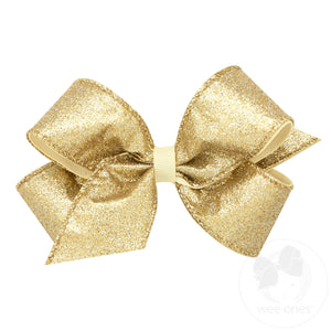 Medium Party Glitter Girls Hair Bow