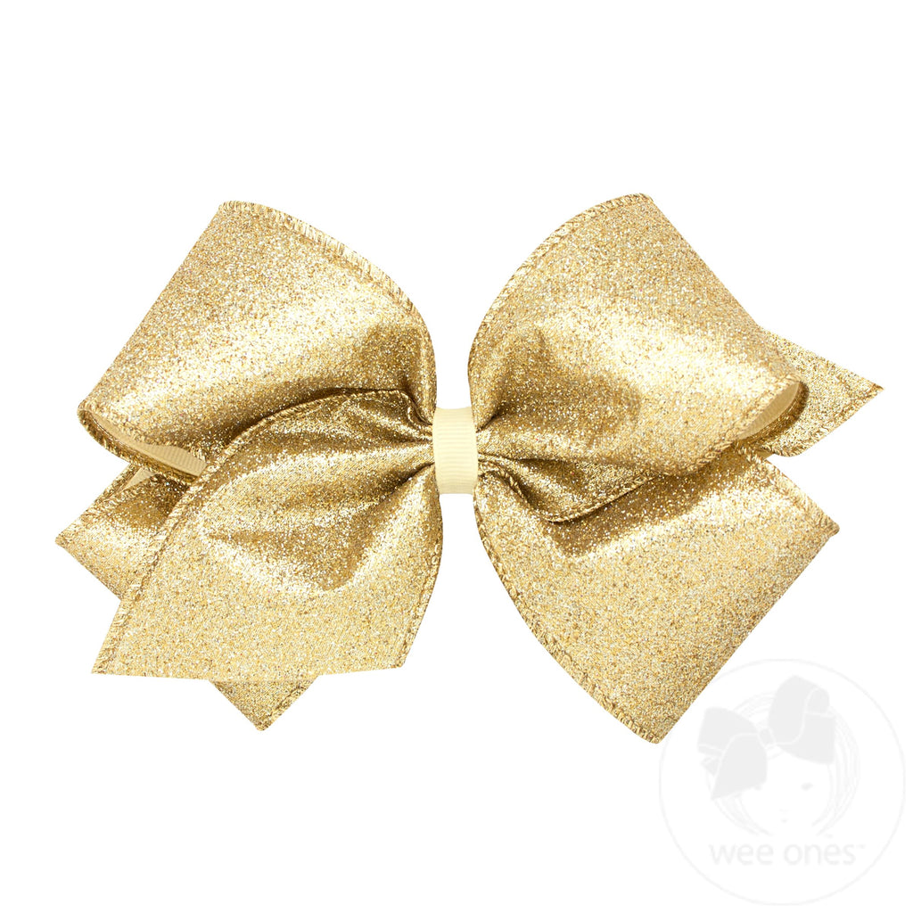 King Party Glitter Girls Hair Bow