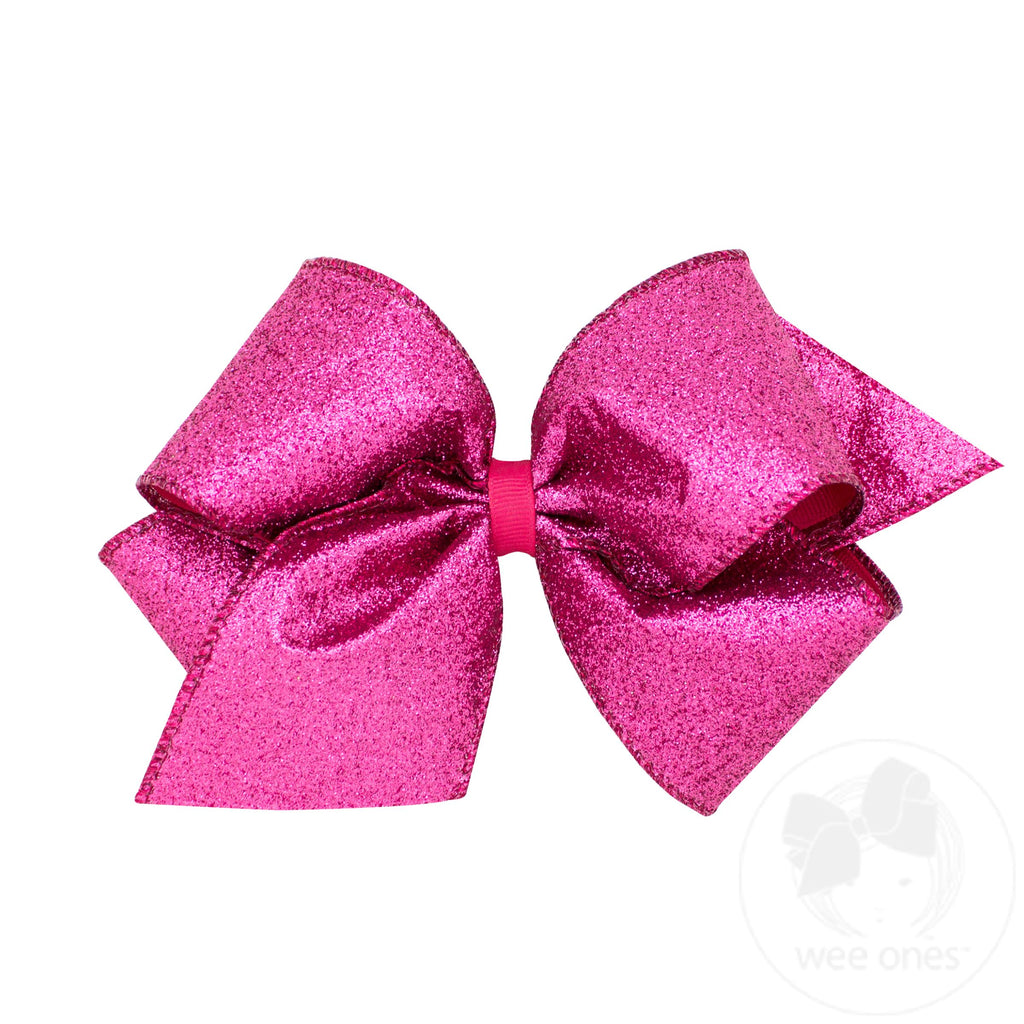 King Party Glitter Girls Hair Bow