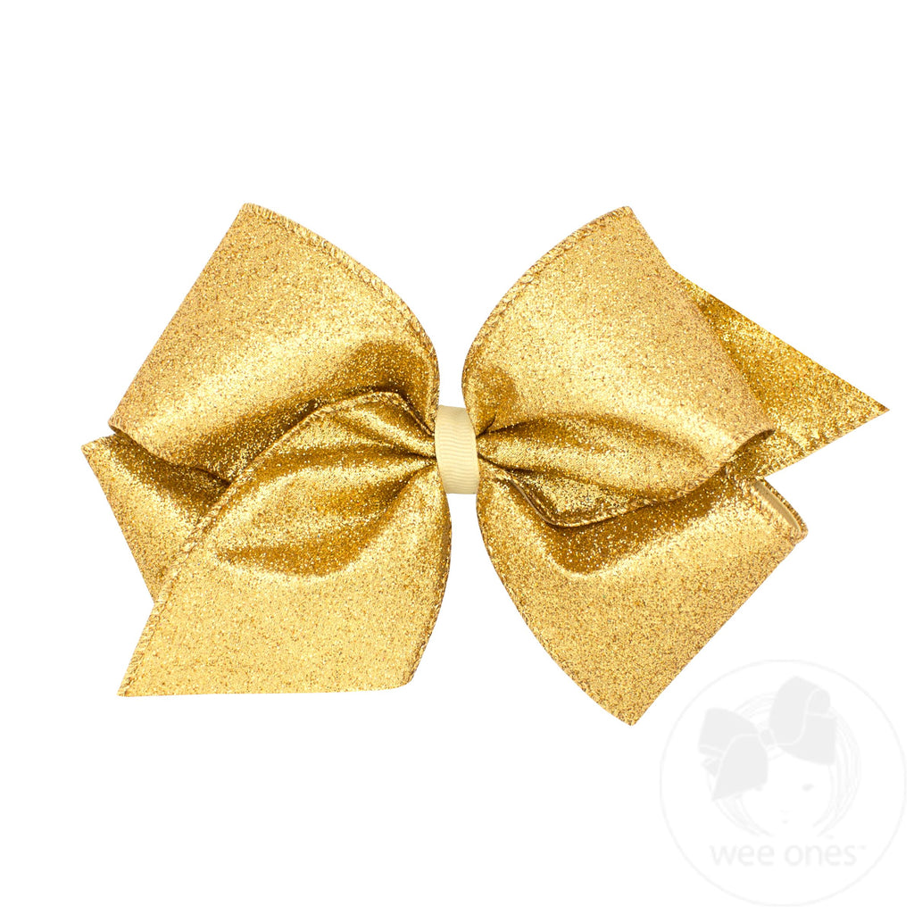 King Party Glitter Girls Hair Bow