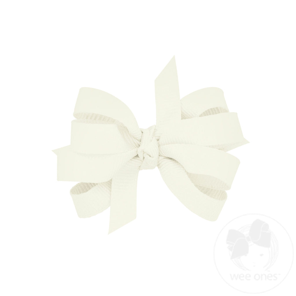 Baby Double Grosgrain Girls Hair Bow (Knot Wrap)