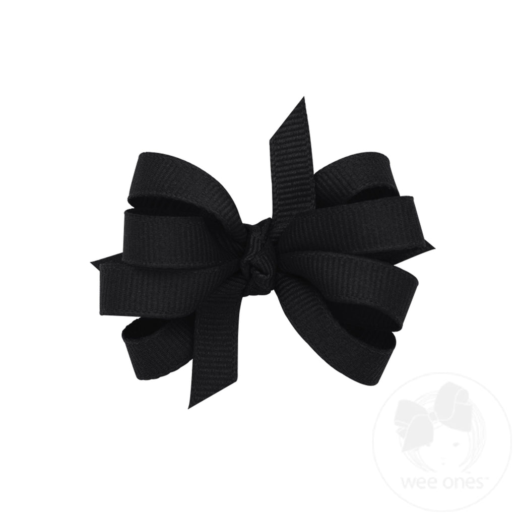 Baby Double Grosgrain Girls Hair Bow (Knot Wrap)