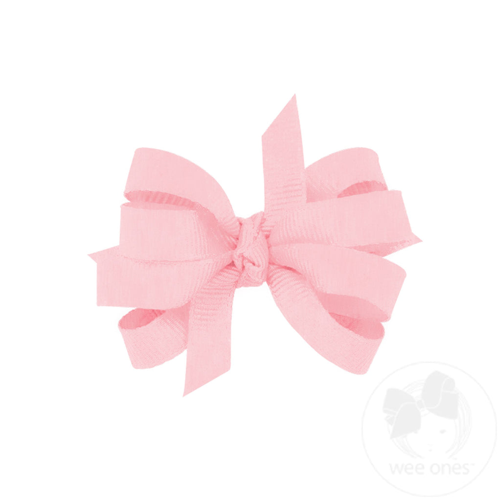 Baby Double Grosgrain Girls Hair Bow (Knot Wrap)