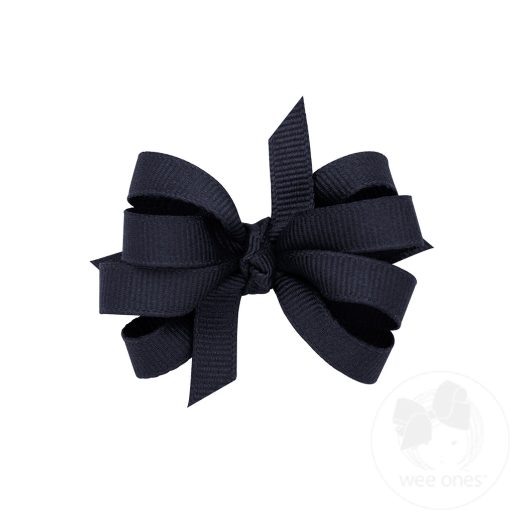 Baby Double Grosgrain Girls Hair Bow (Knot Wrap)