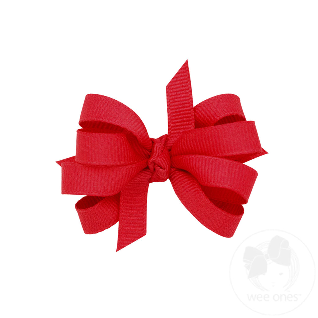 Baby Double Grosgrain Girls Hair Bow (Knot Wrap)