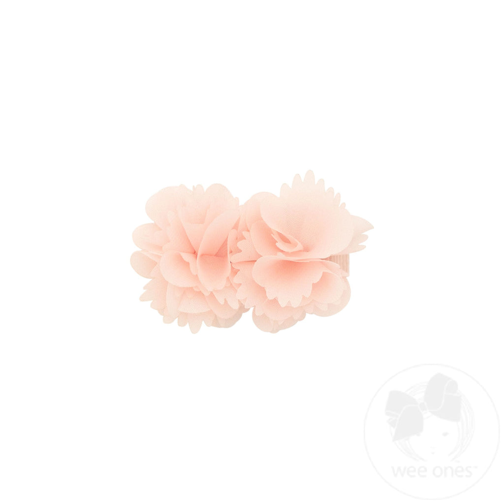 Small Double Chiffon Flower Hair Clip