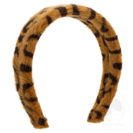 Faux Cheetah Print Fur Headband