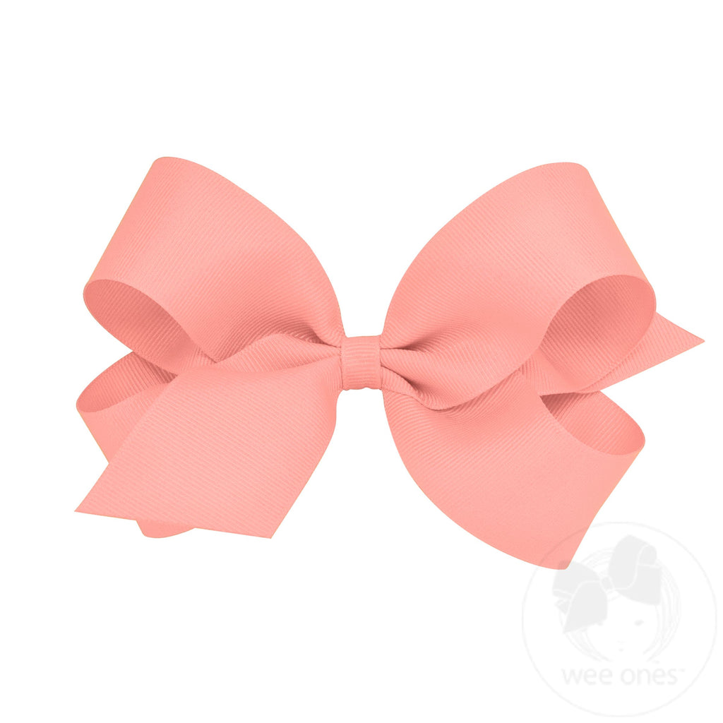 Large Classic Grosgrain Hair Bow (Plain Wrap)