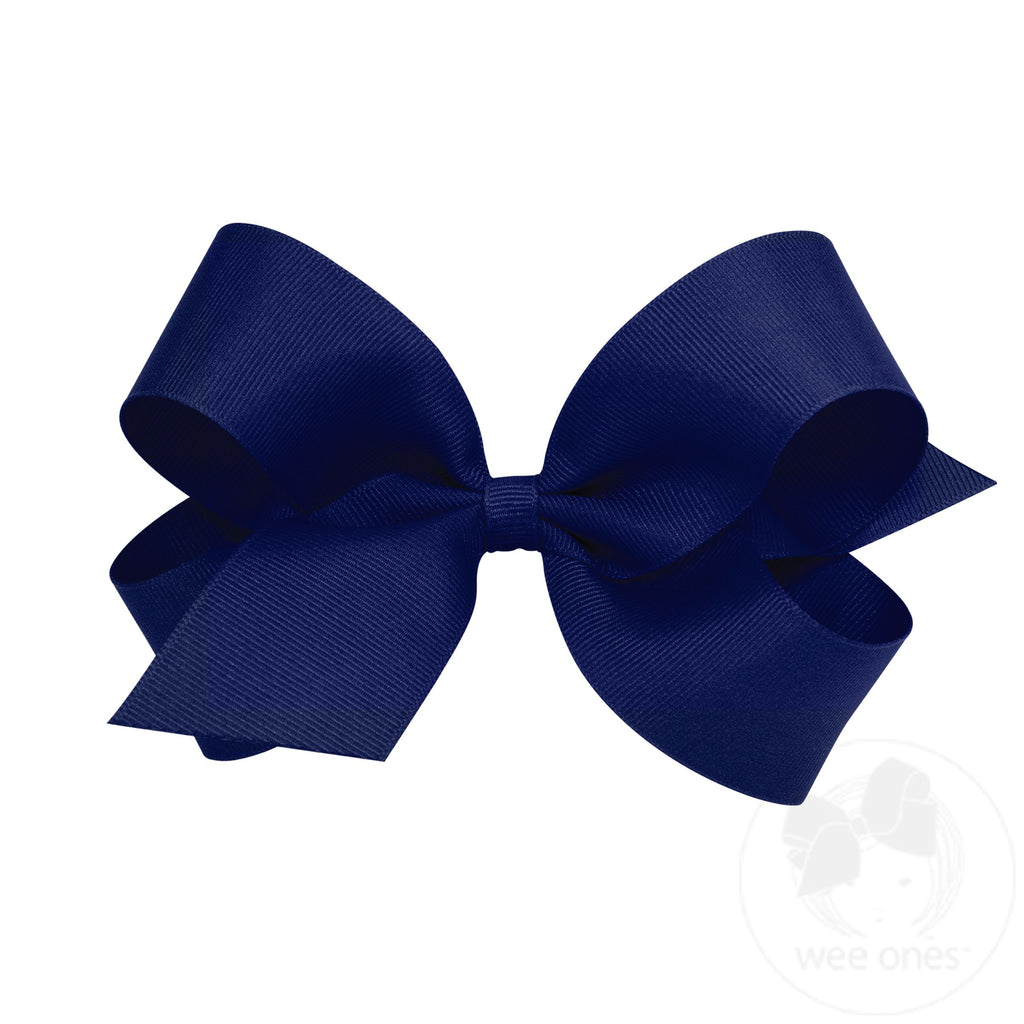 Large Classic Grosgrain Hair Bow (Plain Wrap)