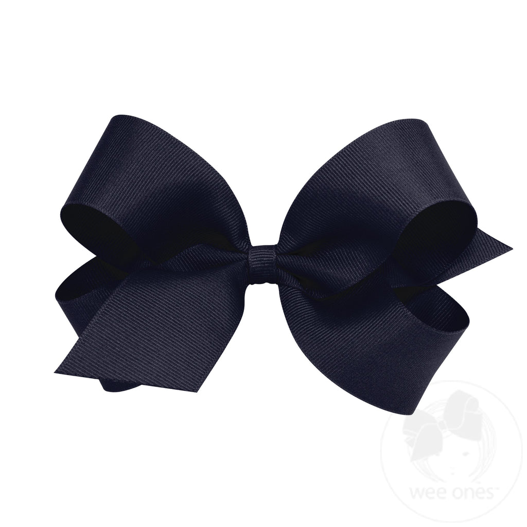 Large Classic Grosgrain Hair Bow (Plain Wrap)