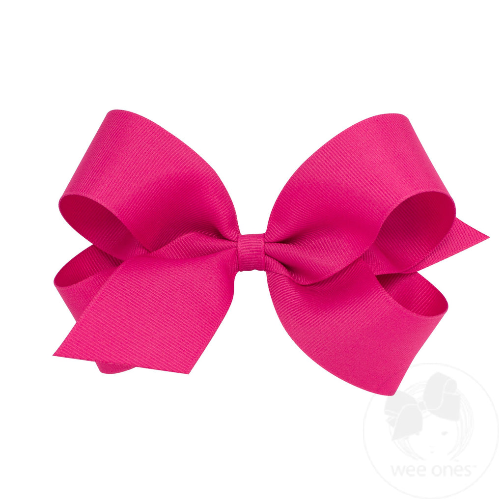 Large Classic Grosgrain Hair Bow (Plain Wrap)