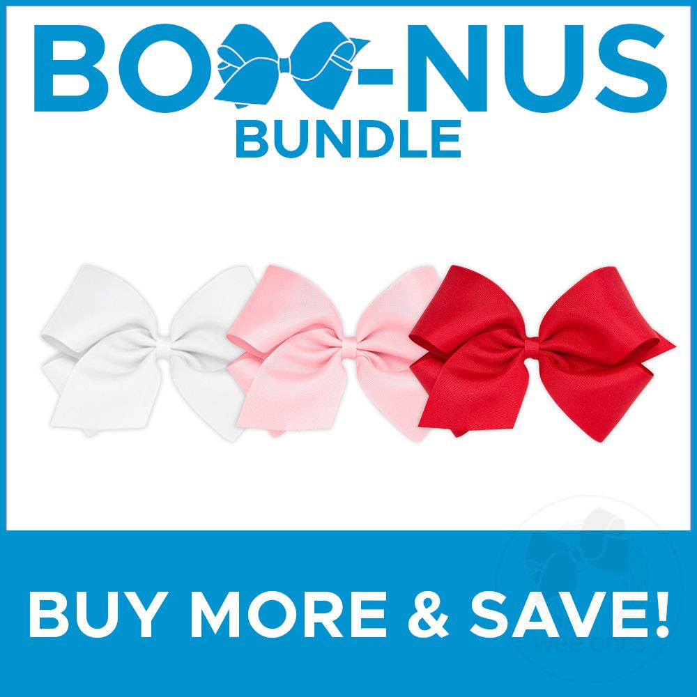 BUY MORE AND SAVE! 3 King Classic Grosgrain Girls Hair Bows