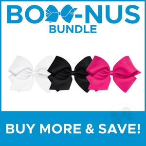 BUY MORE AND SAVE! 3 King Classic Grosgrain Girls Hair BowS