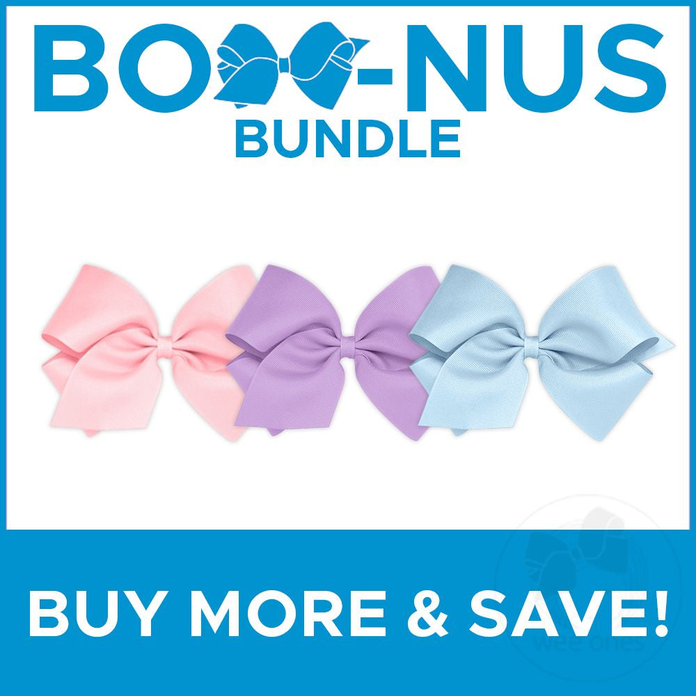 BUY MORE AND SAVE! 3 King Classic Grosgrain Girls Hair Bows