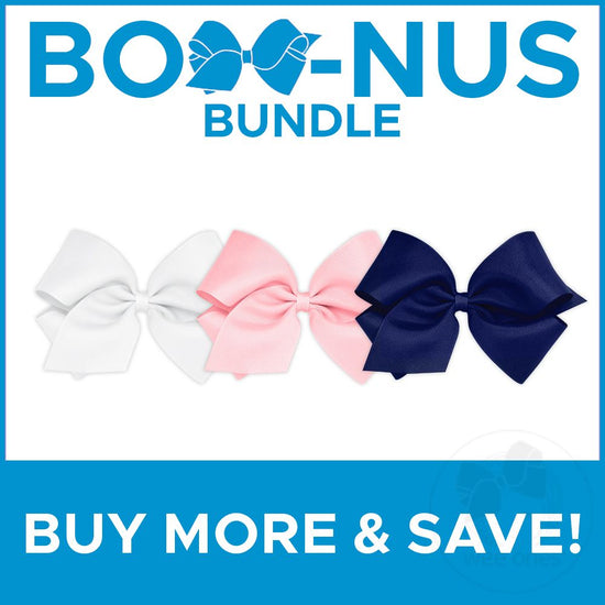 BUY MORE AND SAVE! 3 King Classic Grosgrain Girls Hair Bows