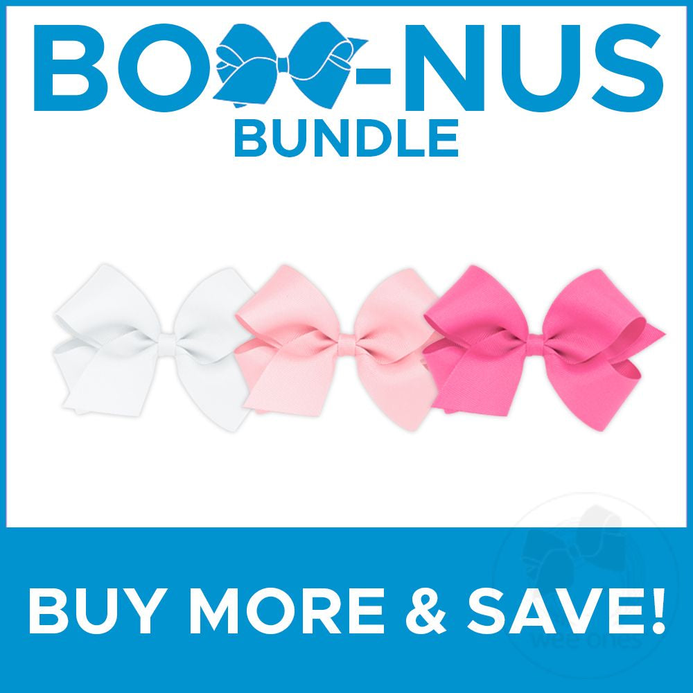 BUY MORE AND SAVE! 3 Medium Classic Grosgrain Girls Hair Bows