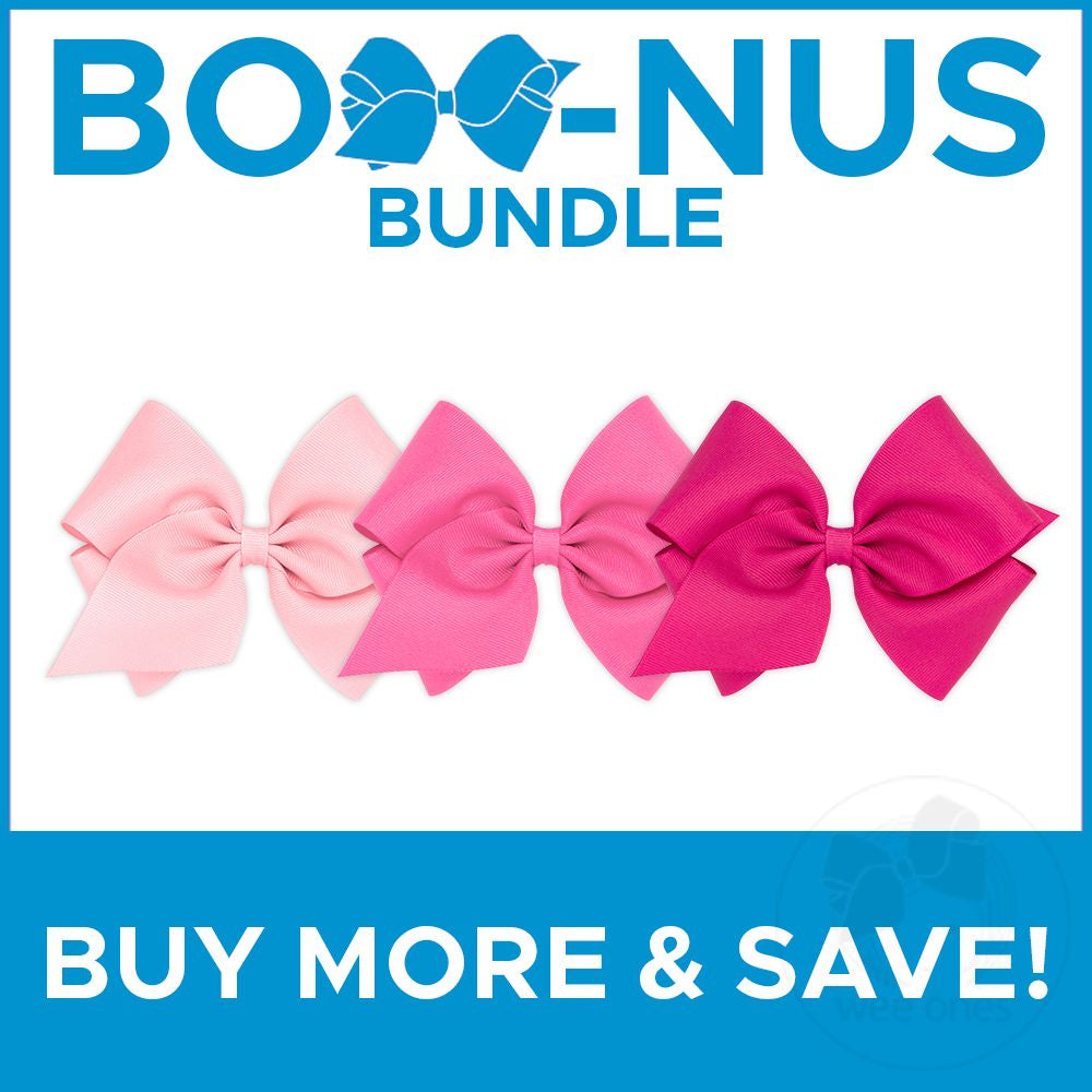 BUY MORE AND SAVE! 3 Mini King Classic Grosgrain Girls Hair Bows