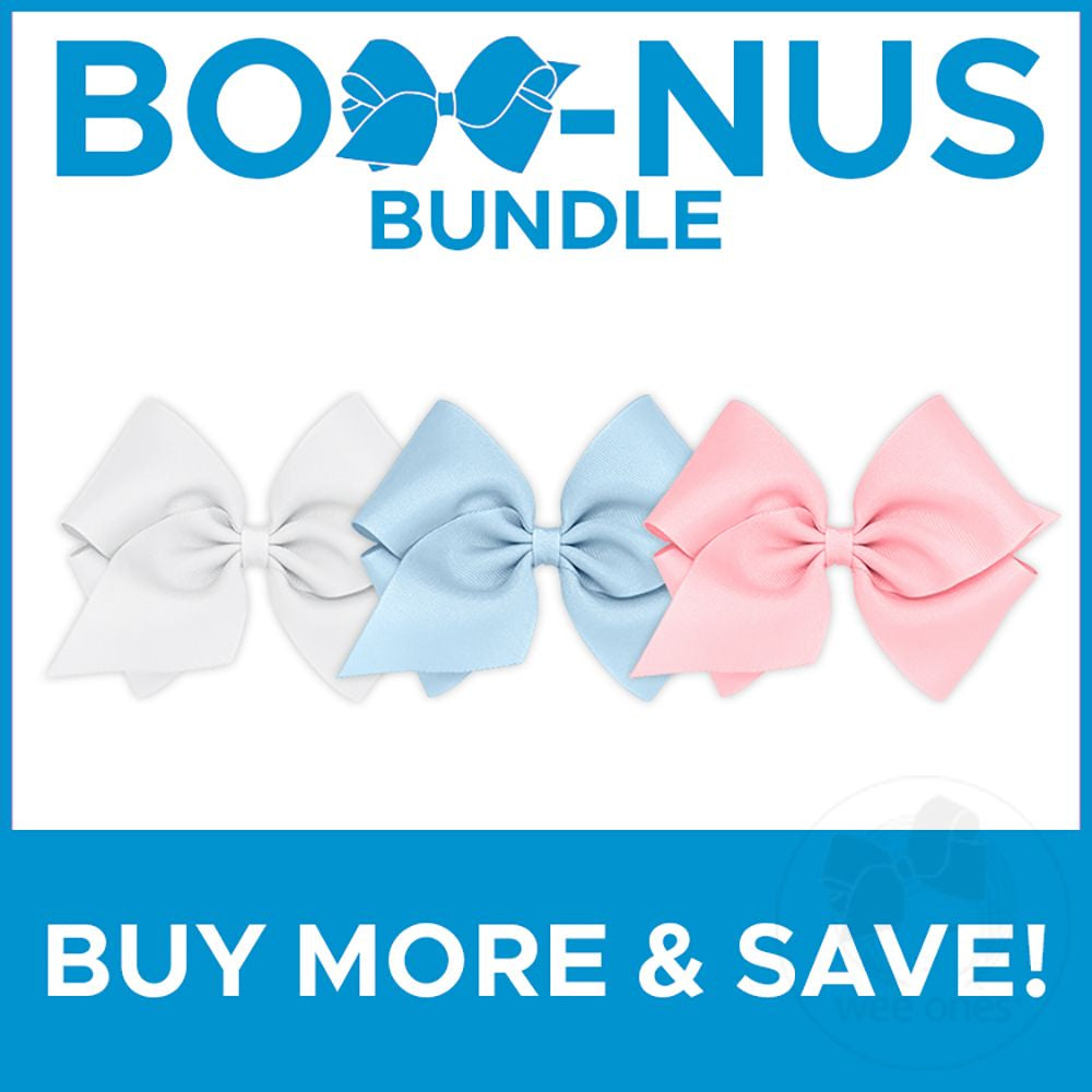 BUY MORE AND SAVE! 3 Mini King Classic Grosgrain Girls Hair Bows