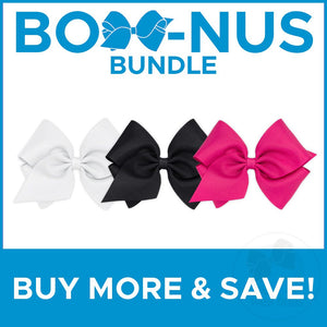BUY MORE AND SAVE! 3 Mini King Classic Grosgrain Girls Hair Bows